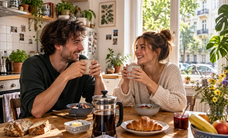 Zurück im Café